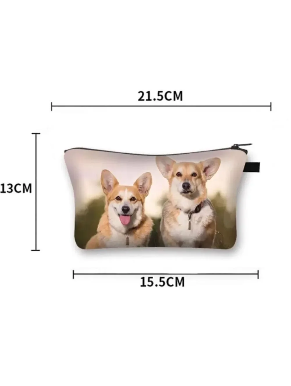 Corgi Dog Makeup / Cosmetic Zipper Bag – NWT